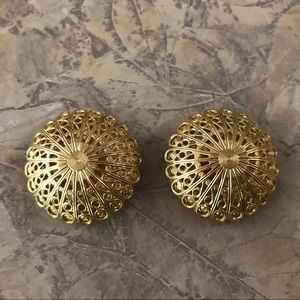 VINTAGE FILIGREE CLIP-ONS